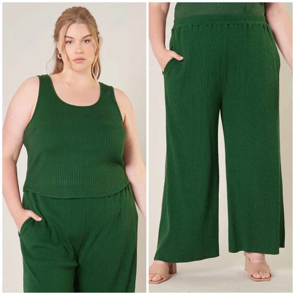 LAST 1❗️SUGARLIPS Curvy Plus Size 2-Piece Pants Set - Picture 4 of 7